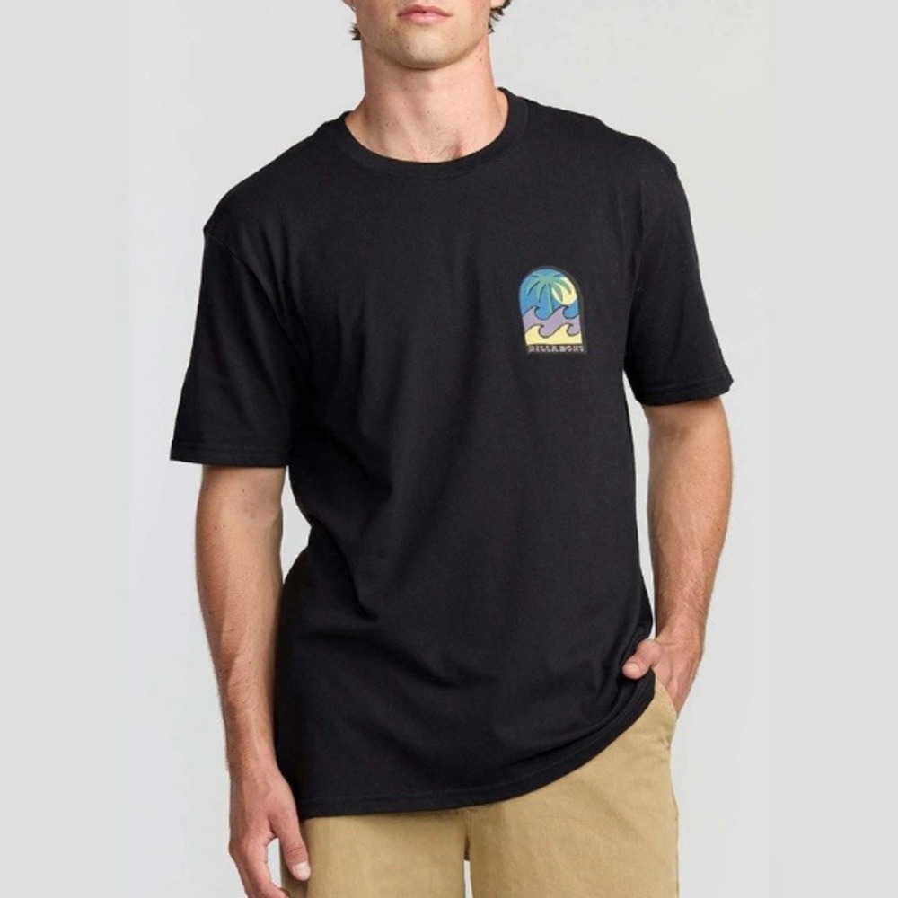 BILLABONG Black palm graphic t-shirt |‎ Streetwear Casual | Medium